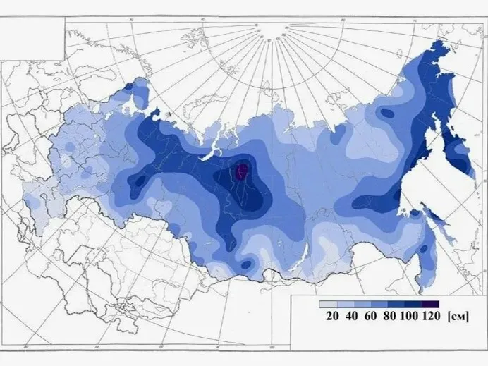 Зна­чение и тол­щи­на снеж­но­го пок­ро­ва Си­бири